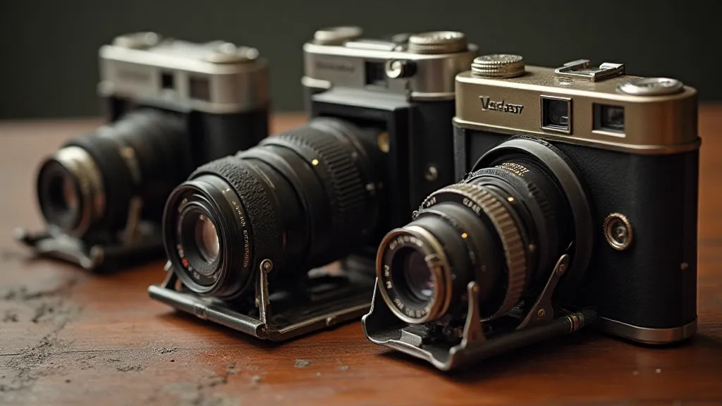 Collection of antique cameras