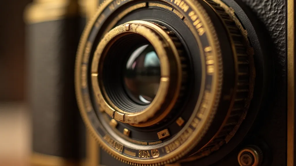 Vintage camera lens detail